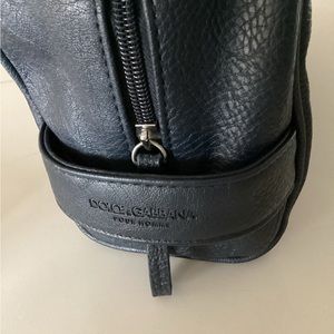 Dolce & Gabbana Men’s Dopp Kit Traveler. Faux Leather. Navy Blue. Holds a lot!!